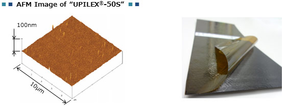 AFM Image of UPILEX®-50S Outgassing when heated AFM Image of UPILEX®-50S Outgassing when heated